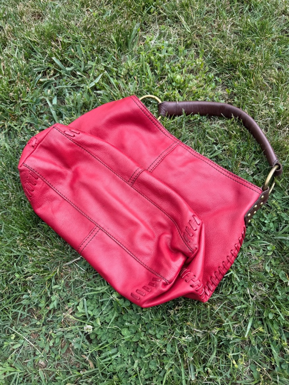 Lucky brand - Whipstitch Red hobo purse - Picture 5 of 16